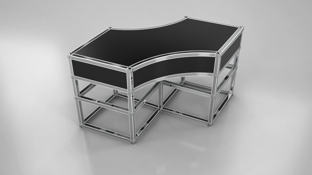 double-arrow-banquet-table-black-and-silver