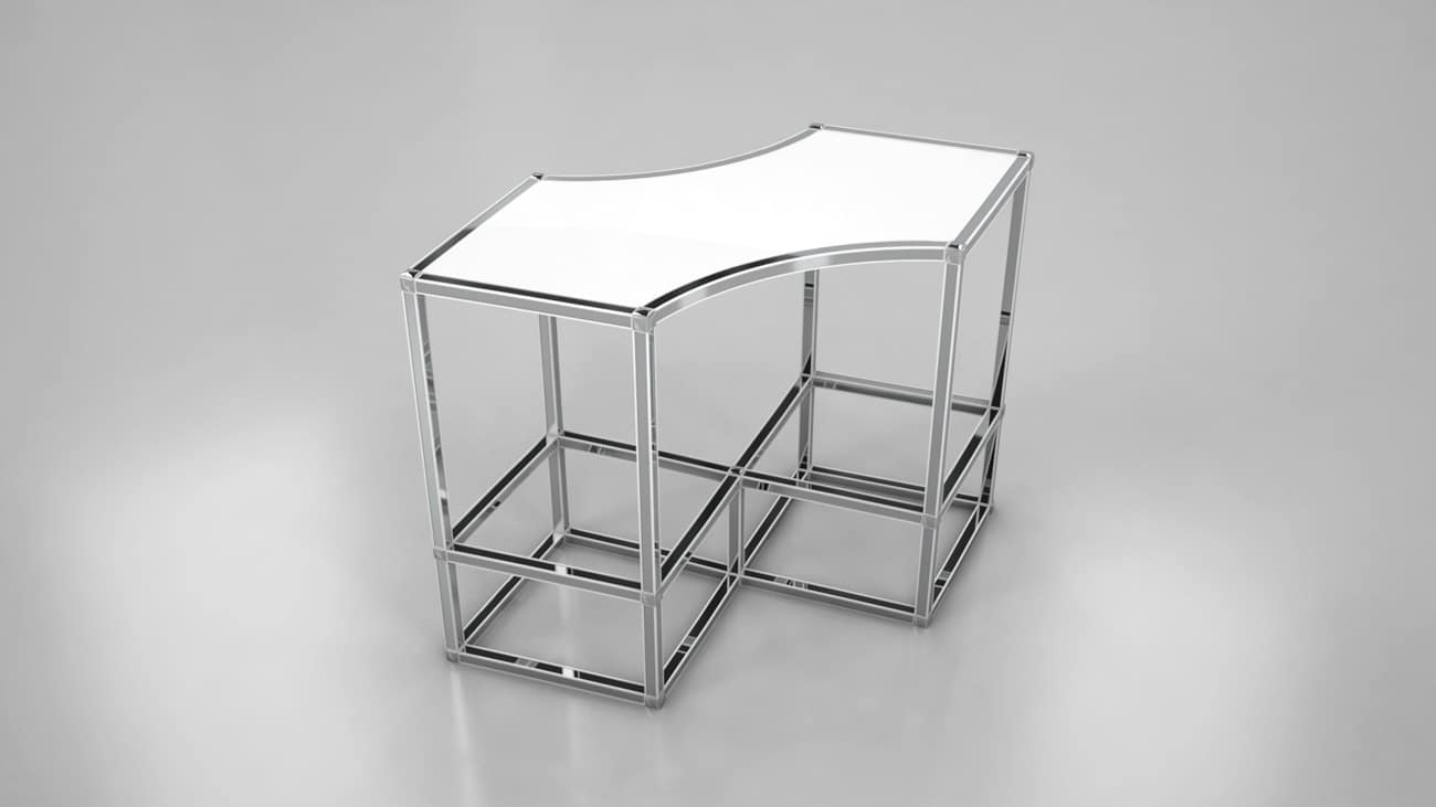 double-arrow-cocktail-table-white-and-silver