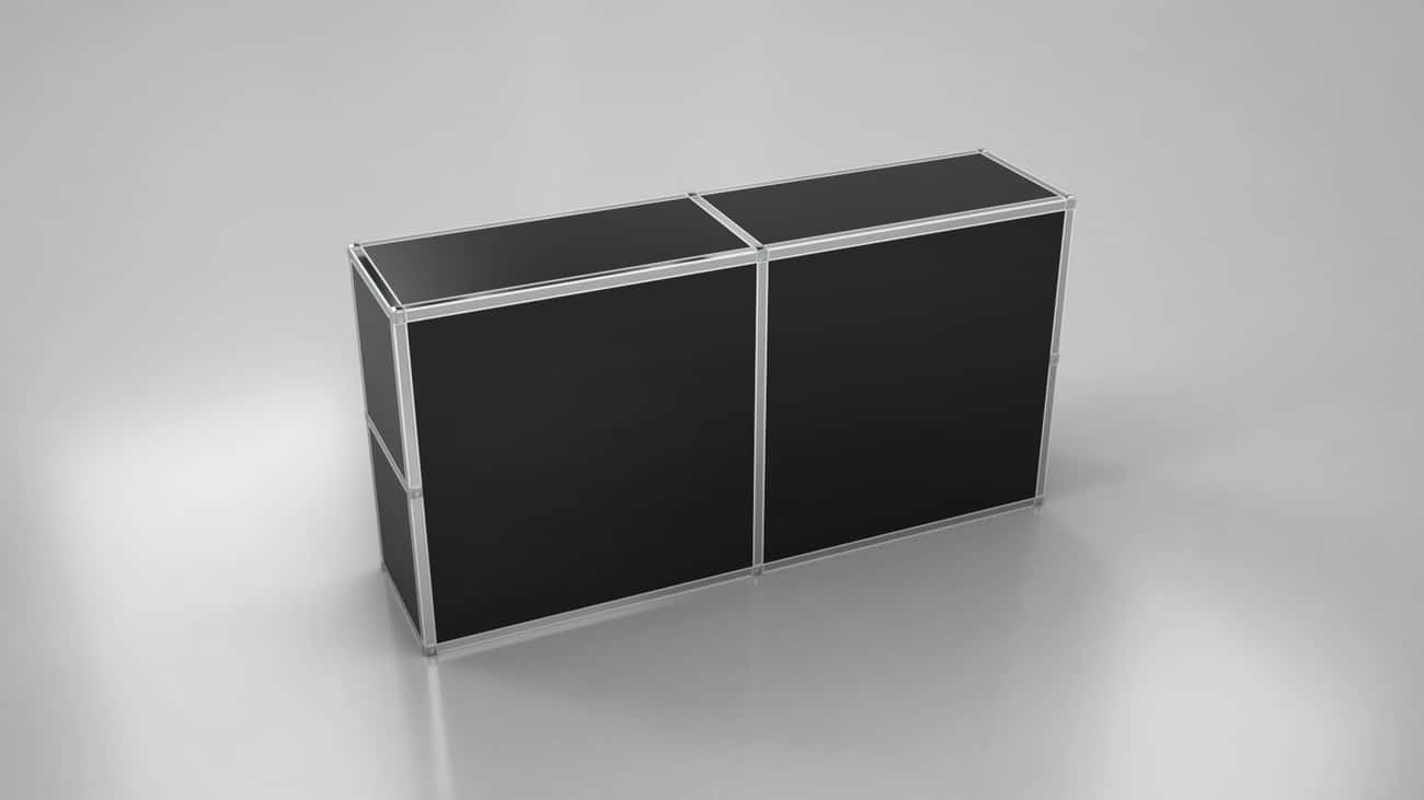 two-panel-bar-black-and-silver