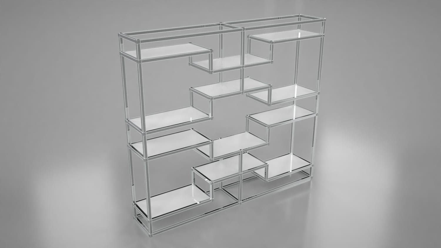 Staggered Shelving Back Bar