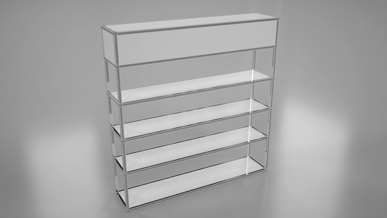 Straight Multi Tier Shelving Back Bar