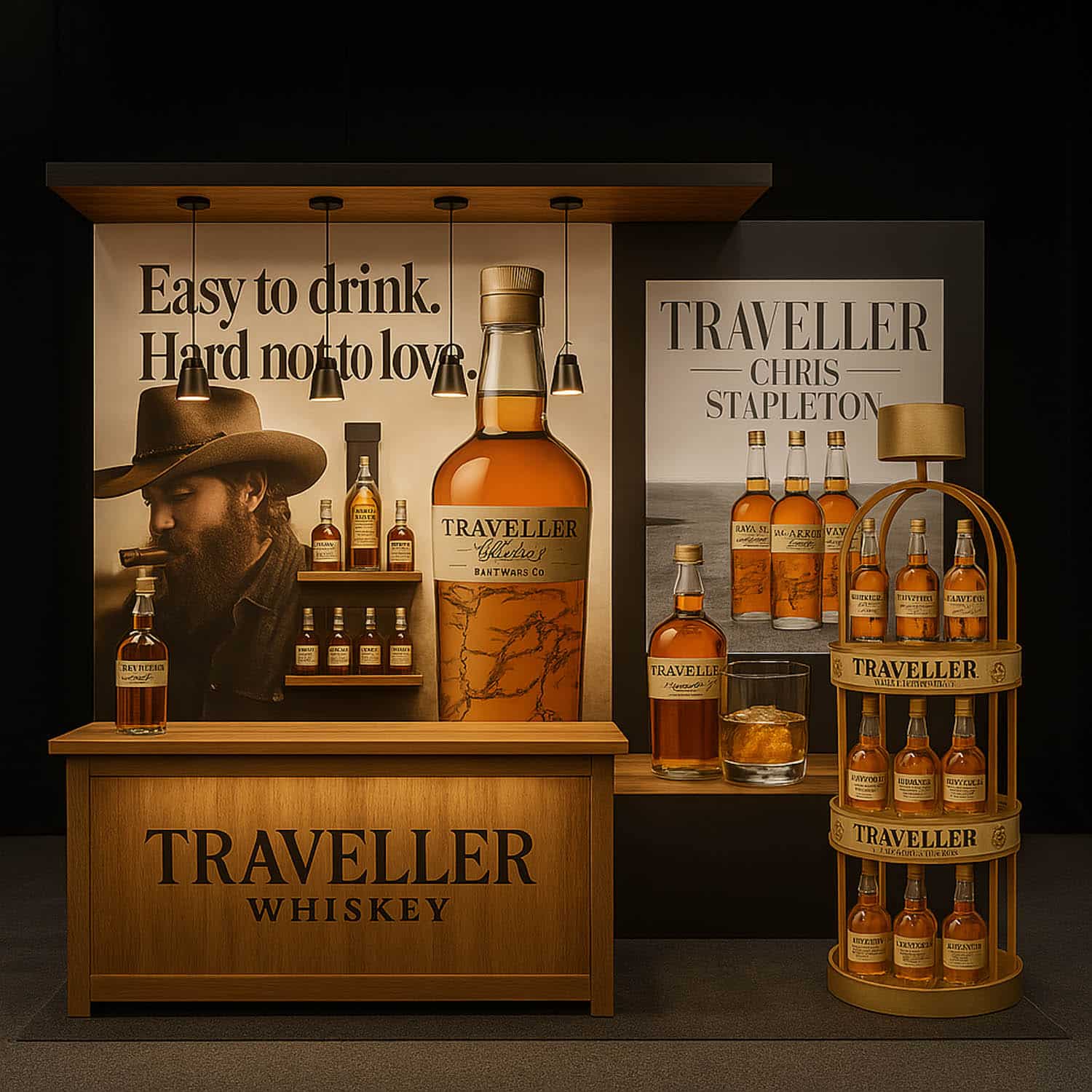 Traveller Whiskey Custom Display