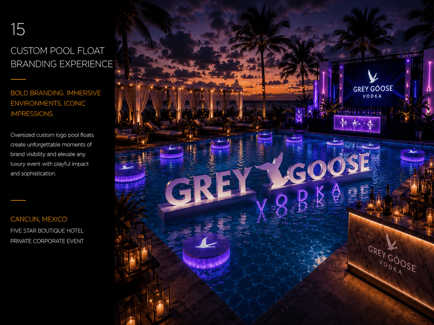 Custom experiential fabrication company producing trade show booths, branded environments, event displays, and immersive marketing activations for live events.