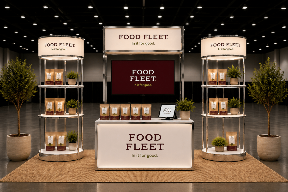 Trade show engagement ideas featuring interactive booth experiences, branded activations, attendee participation, and experiential marketing design.
