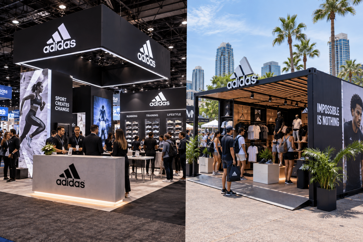 Custom trade show booths.
