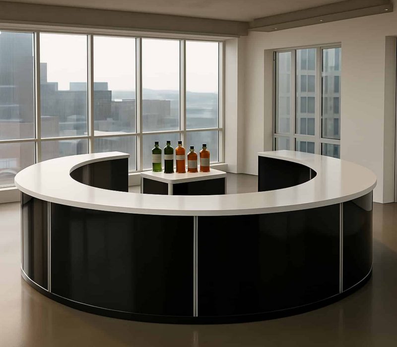 Custom Branded Circle Bar with Black Panels