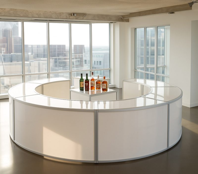 Round White Acrylic Bar