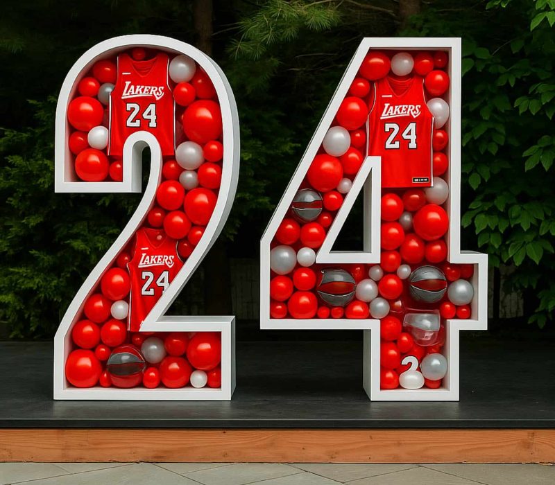 Giant Numbers Filled with Decor