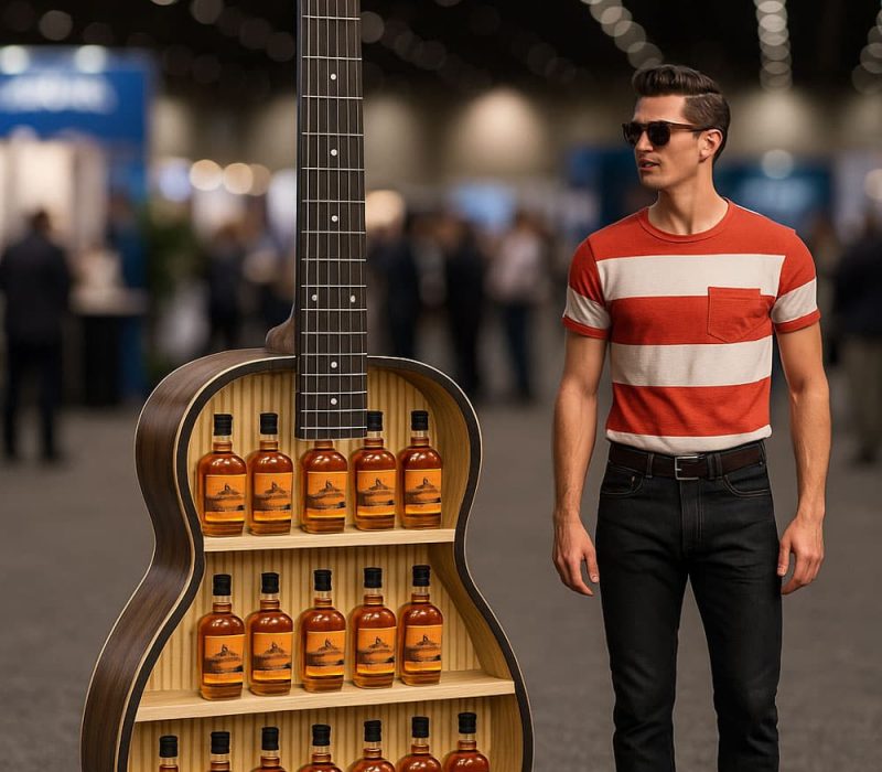 Guitar Liquor Bottle Display
