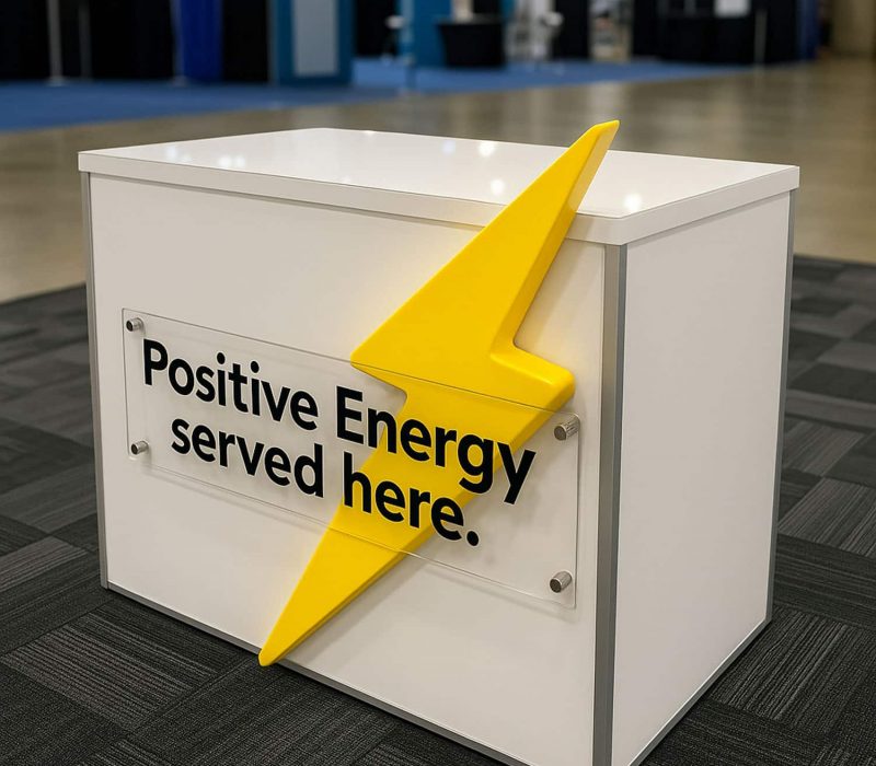 Positive Energy Served Here Trade Show Display