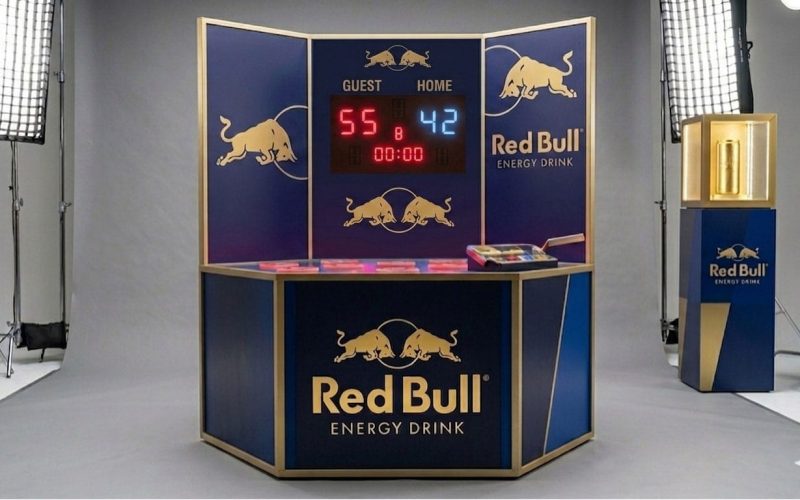 Interactive trade show game designed for experiential marketing, featuring custom fabrication, branded gameplay, attendee engagement, and lead generation.