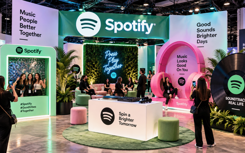 Oversized custom product prop at an outdoor brand activation, creating an interactive photo opportunity that attracts event attendees.