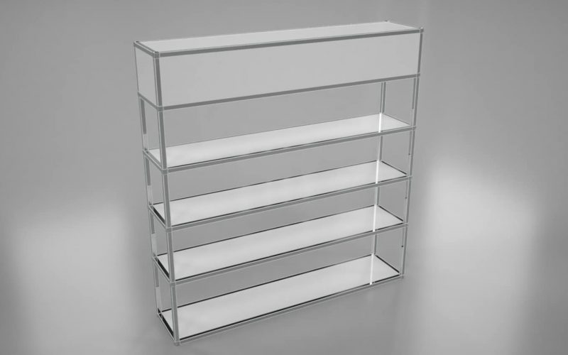 Straight Multi Tier Shelving Back Bar
